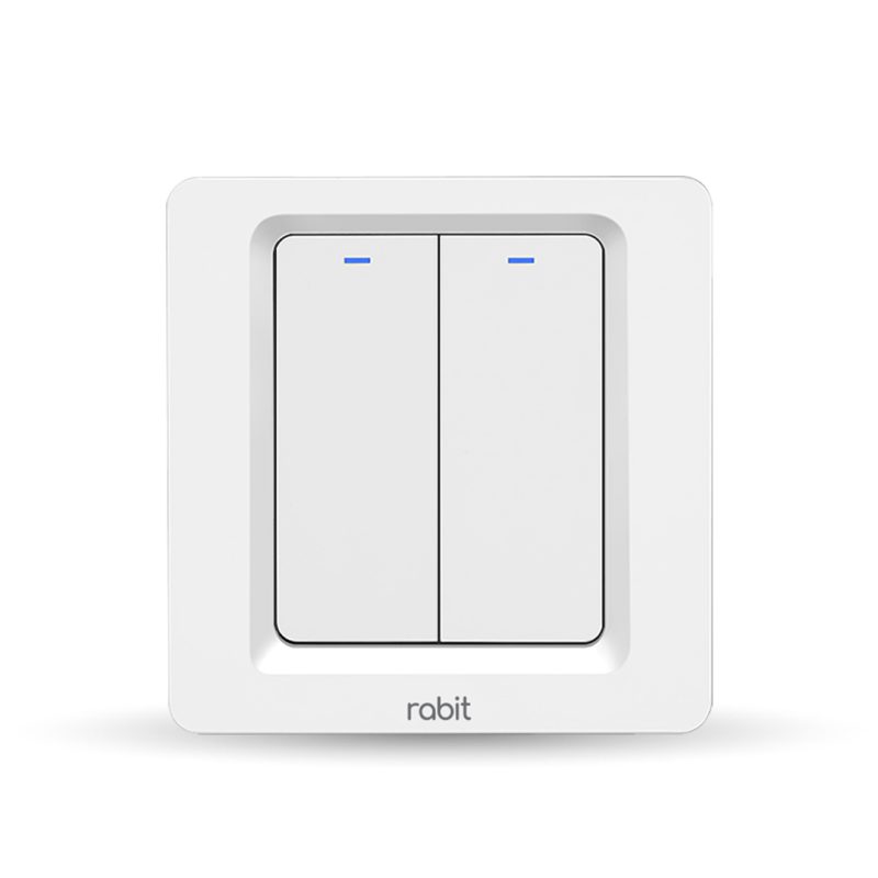 Placa Rabit Smart Wall Switch Click - 2 Gang (Wi-Fi+Bluetooth) - Rabit Smart Home ...