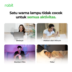 Smart Light Downlight Slim 18W Bluetooth 17 Perbandingan warna cahaya pencahayaan ruangan dari hangat hingga terang: warm white, neutral white, dan cool white