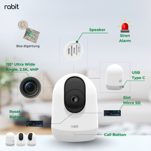 Smart IP Camera CCTV Indoor PTZ Pro + - Call Button