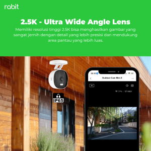 Smart IP Camera CCTV Outdoor Z - Wide Angle (White Version)