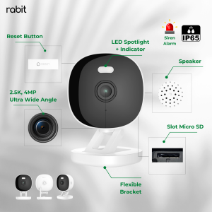 Smart IP Camera CCTV Outdoor Z - Wide Angle (White Version)
