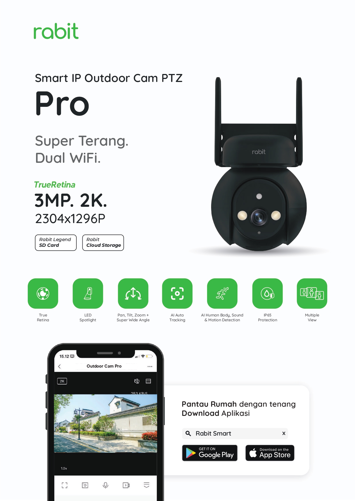 Meril Rabit CCTV Outdoor Terbaik untuk Rumah & Bisnis dari Rabit