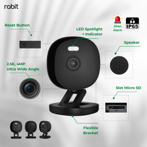 Smart IP Camera CCTV Outdoor Z - Wide Angle (Black Version)