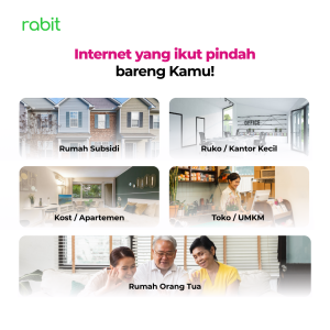 RABIT CPE XR Modem WiFi Router 4G LTE Indosat HiFi Air - WiFi 6 18 Penggunaan Modem Rabit CPE-XR yang praktis dipindahkan ke rumah subsidi, ruko, apartemen, toko, atau rumah orang tua.