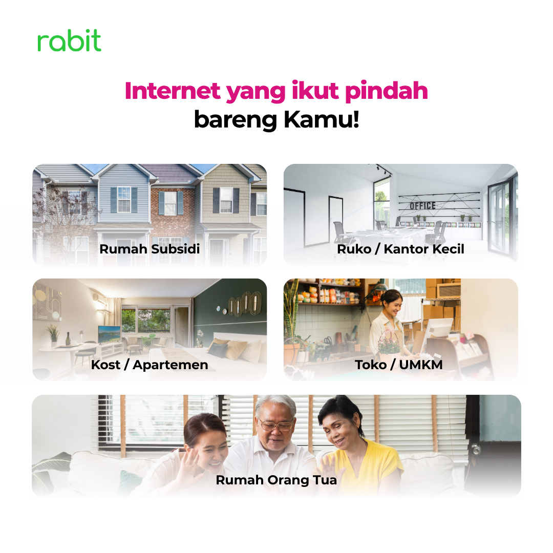 RABIT CPE XR Modem WiFi Router 4G LTE Indosat HiFi Air - WiFi 6 6 Penggunaan Modem Rabit CPE-XR yang praktis dipindahkan ke rumah subsidi, ruko, apartemen, toko, atau rumah orang tua.