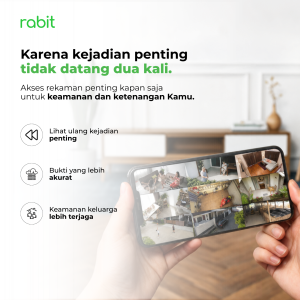 Pantauan live rekaman kamera CCTV rumah lewat aplikasi Rabit Smart
