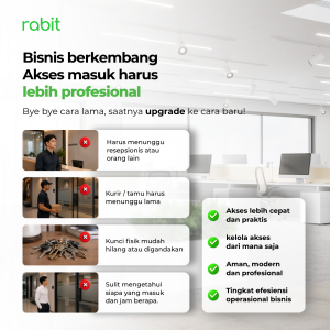 RABIT Smart Doorlock Glass Pintu Kaca Sliding Tanpa Handle Gagang 16 Rabit Smart Door Lock Glass untuk bisnis, akses cepat, praktis, serta bisa dikontrol dari mana saja