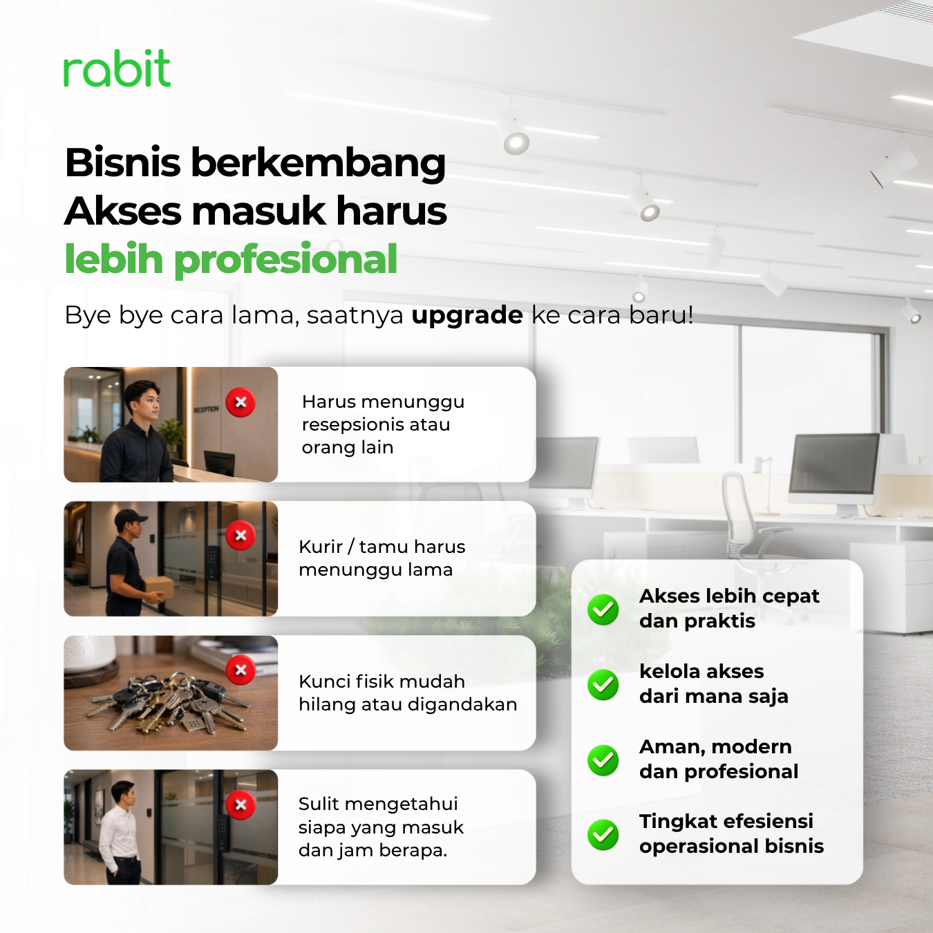 RABIT Smart Doorlock Glass Pintu Kaca Sliding Tanpa Handle Gagang 4 Rabit Smart Door Lock Glass untuk bisnis, akses cepat, praktis, serta bisa dikontrol dari mana saja